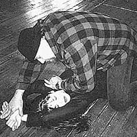 Ground self-defence training demonstration